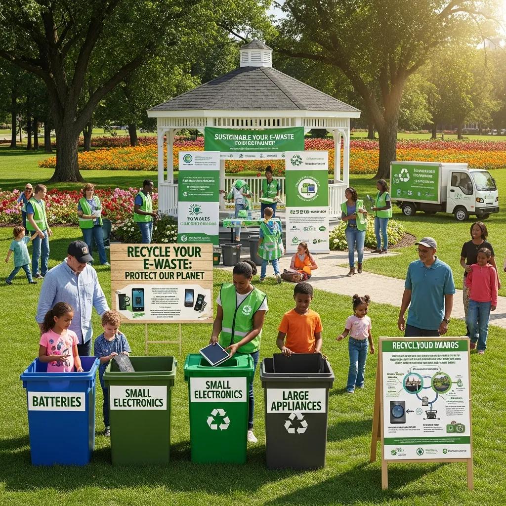 Community event promoting environmentally friendly IT disposal and recycling