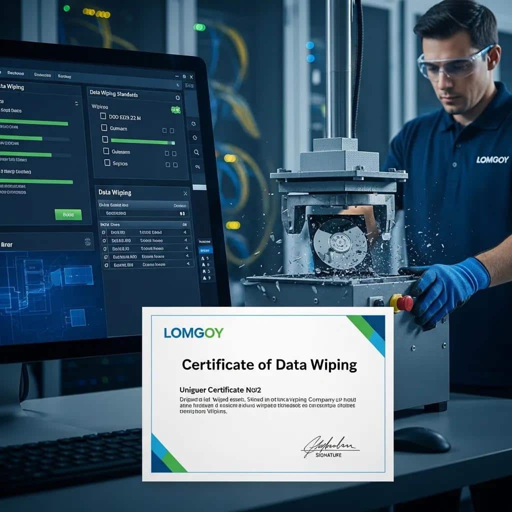 Visual representation of data wiping methods for secure data removal