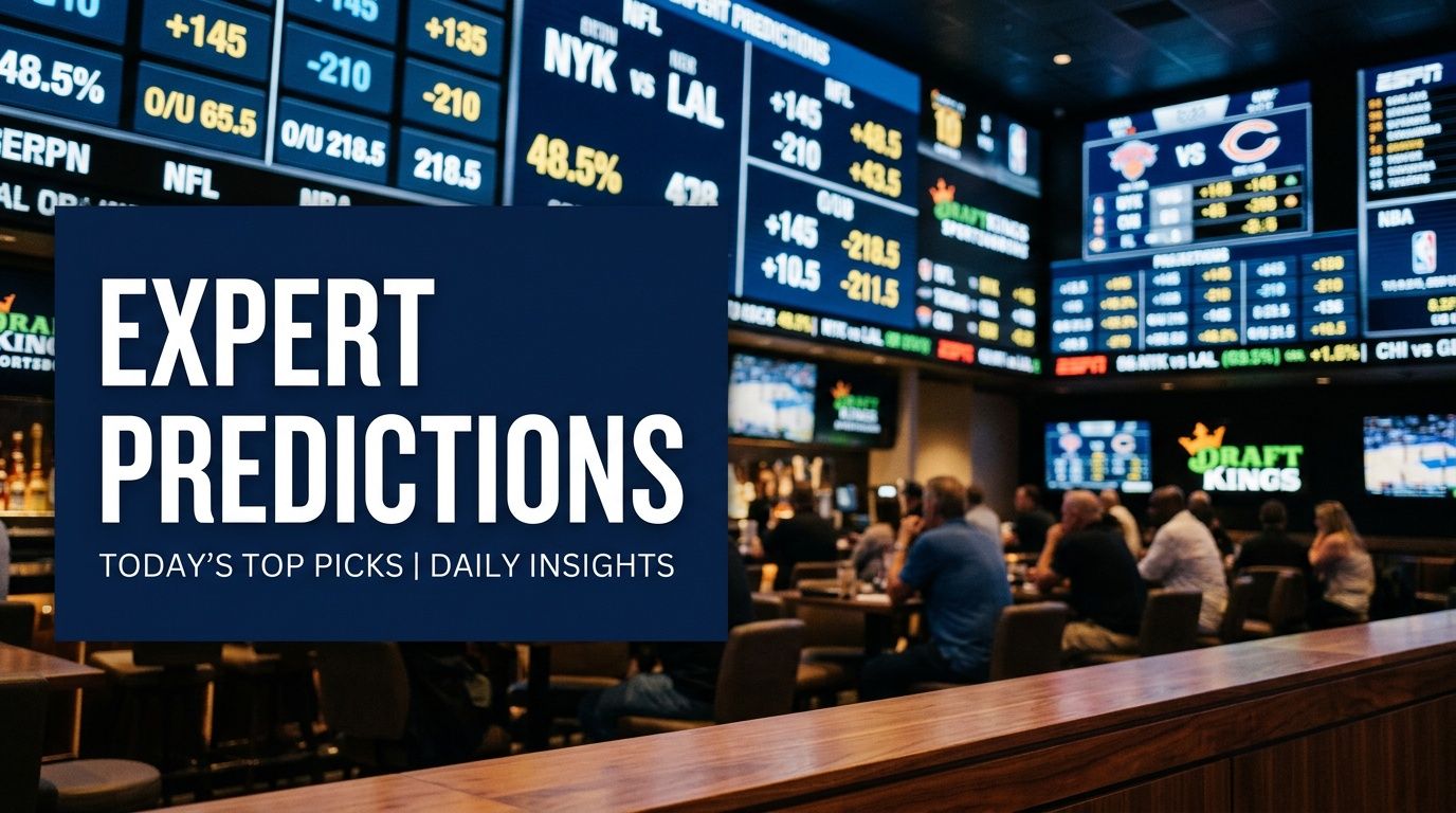 A sports bar featuring large screens with DraftKings sports betting odds and betting lines for various games.