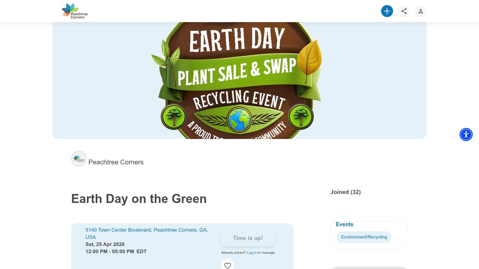 City of Peachtree Corners, Earth Day on the Green