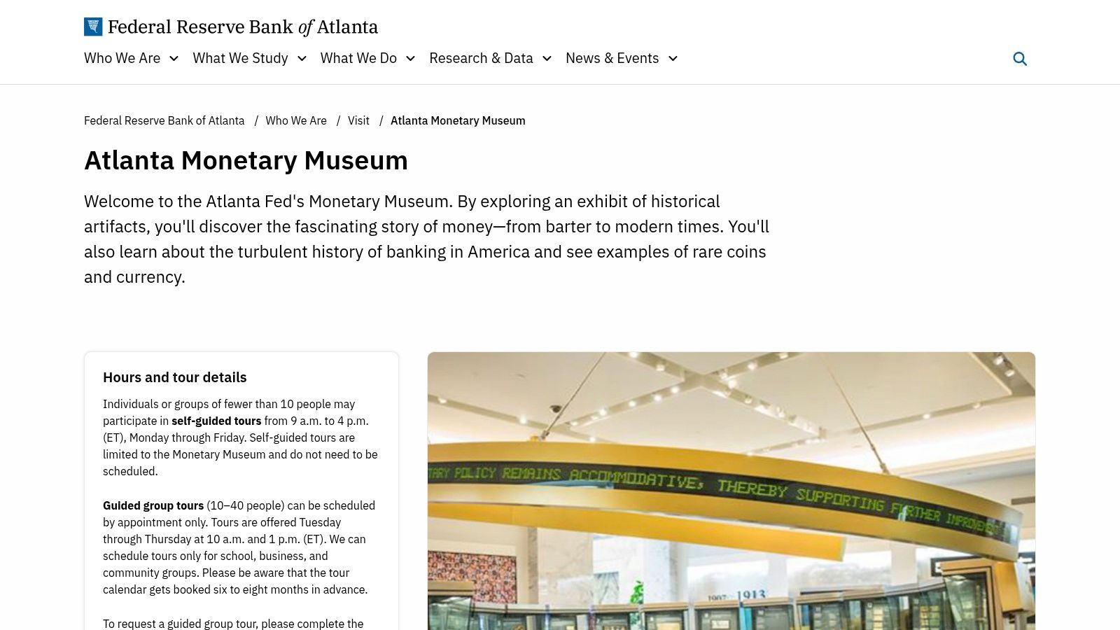 Federal Reserve Bank of Atlanta – Monetary Museum