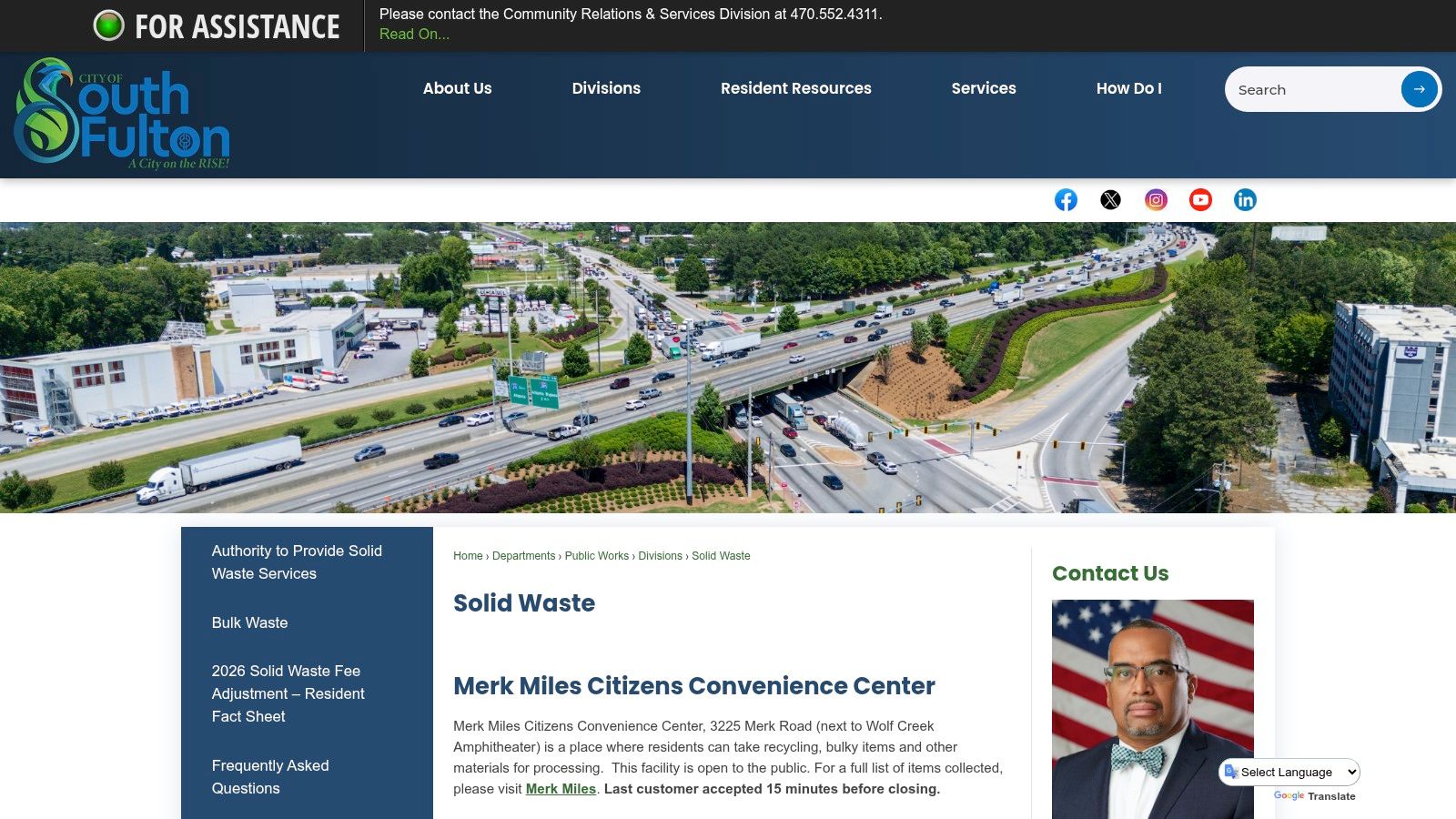 Merk Miles Citizens Convenience Center (City of South Fulton)